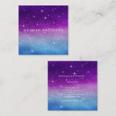 Galaxy Sparkle Beauty Stylist Quadratische Visitenkarte (Vorne/Hinten)