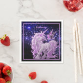 Galaxy Sparkle Pink Unicorn Serviette (Beispiel)