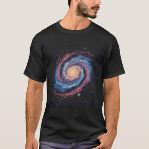 Galaxy Spiral Art T - Shirt - Cosmic Space Design 