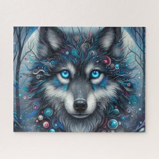 Galaxy Spirit Wolf Puzzle (Horizontal)