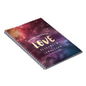 Galaxy Star Nebula Constellation Wedding Guestbook Notizblock (Rechte Seite)