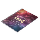 Galaxy Star Nebula Constellation Wedding Guestbook Notizblock (Linke Seite)