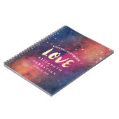 Galaxy Star Nebula Constellation Wedding Guestbook Notizblock (Linke Seite)