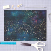 Galaxy Star Space Night Blue und Lila Seidenpapier (Handwerk)