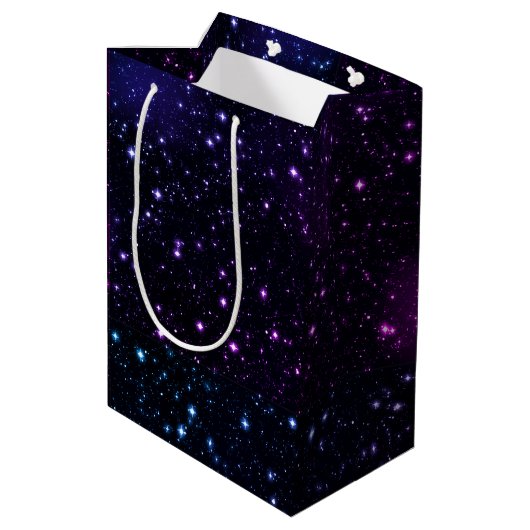 Galaxy Starlight Geschenktasche Mittlere Geschenktüte (Rückseite Schrägansicht)