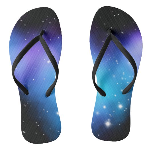 Galaxy Starlight Space Clouds Badesandalen (Fußbett)