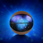 Galaxy Starlight Space Clouds Basketball