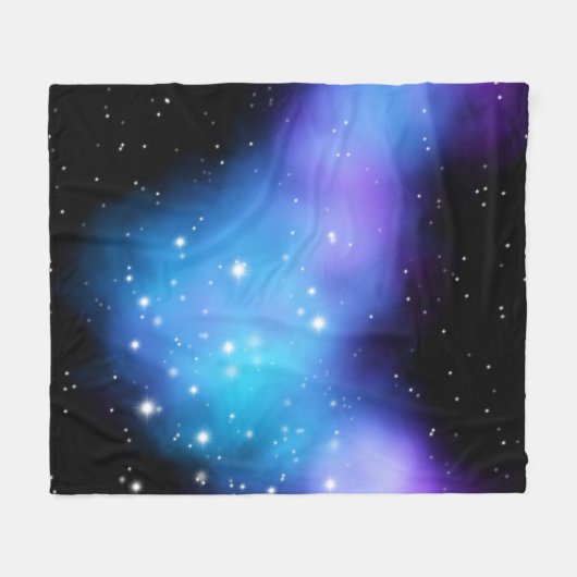 Galaxy Starlight Space Clouds Fleecedecke (Vorderseite (Horizontal))