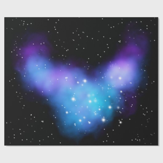 Galaxy Starlight Space Clouds Geschenkpapier (Flach)