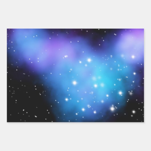 Galaxy Starlight Space Clouds Geschenkpapier Set (Vorderseite 3)