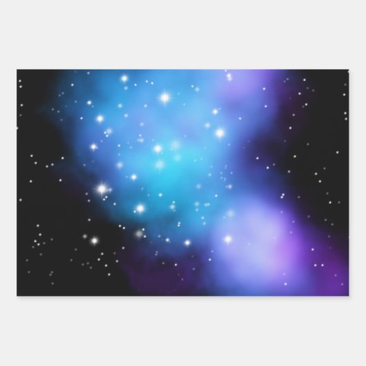 Galaxy Starlight Space Clouds Geschenkpapier Set (Vorderseite 2)