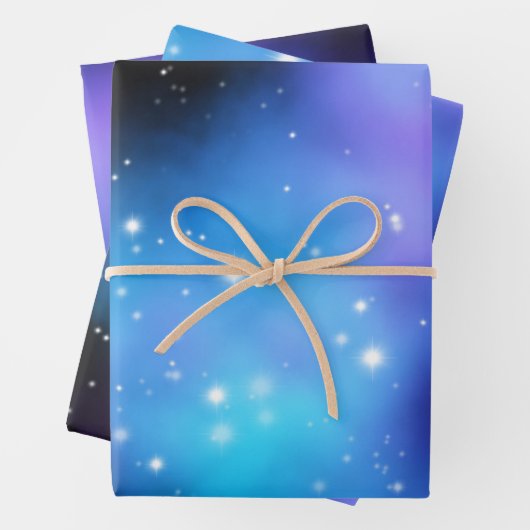 Galaxy Starlight Space Clouds Geschenkpapier Set (Beispiel)
