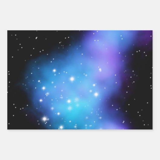 Galaxy Starlight Space Clouds Geschenkpapier Set (Vorderseite)