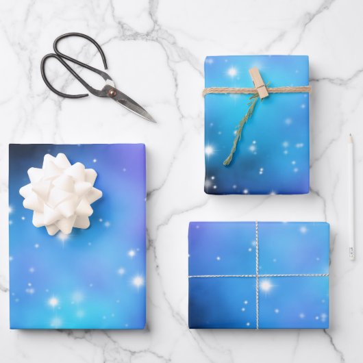 Galaxy Starlight Space Clouds Geschenkpapier Set (Vorderseite)