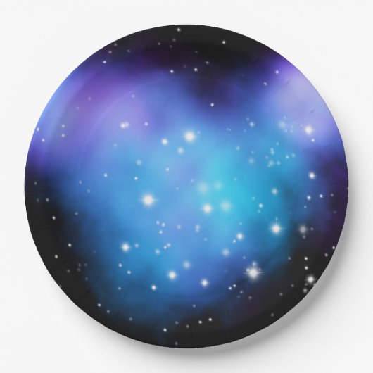 Galaxy Starlight Space Clouds Pappteller (Vorderseite)