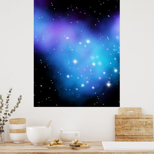 Galaxy Starlight Space Clouds Poster (Küche)