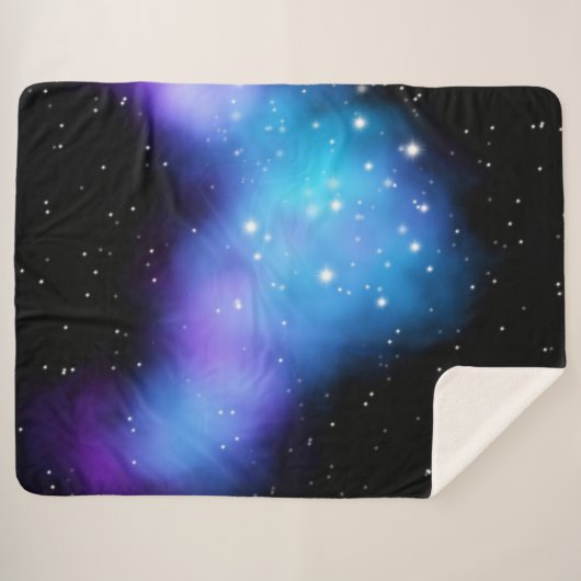 Galaxy Starlight Space Clouds Sherpadecke (Vorderseite (Horizontal))
