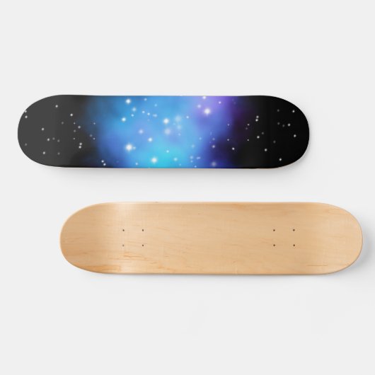 Galaxy Starlight Space Clouds Skateboard (Horizontal)
