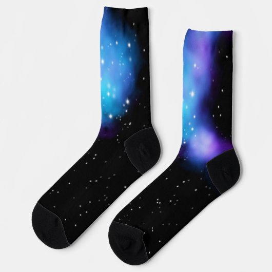 Galaxy Starlight Space Clouds Socken (Linkes Detail)