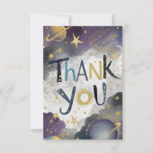 Galaxy Starry Meteor Celestial Dankeskarte (Vorderseite)