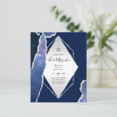 Galaxy Starry Night BAR MITZVAH Agate Einladung (Stehend Vorderseite)