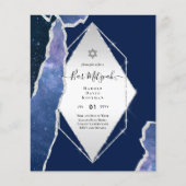 Galaxy Starry Night BAR MITZVAH Agate Einladung (Vorderseite)