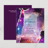 Galaxy Starry Night BAR MITZVAH Agate Einladung (Vorne/Hinten)