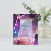 Galaxy Starry Night BAR MITZVAH Agate Einladung (Stehend Vorderseite)