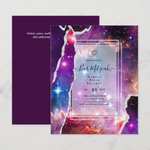Galaxy Starry Night BAR MITZVAH Agate Einladung