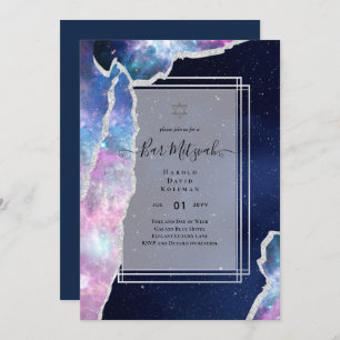 Galaxy Starry Night BAR MITZVAH Agate Einladung