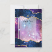 Galaxy Starry Night BAR MITZVAH DANK Dankeskarte (Vorderseite)