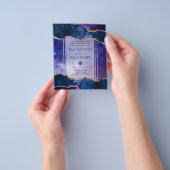 Galaxy Starry Night BAR MITZVAH Einladungen Marine Flyer (Gruppe)