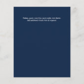 Galaxy Starry Night BAR MITZVAH Einladungen Marine Flyer (Hinten)