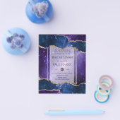 Galaxy Starry Night BAR MITZVAH Einladungen Marine Flyer (Einzeln)