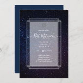 Galaxy Starry Night BAT MITZVAH Einladung (Vorne/Hinten)
