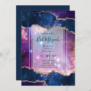 Galaxy Starry Night BAT MITZVAH Einladung