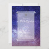 Galaxy Starry Night BAT MITZVAH Einladung (Vorderseite)