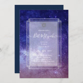 Galaxy Starry Night BAT MITZVAH Einladung (Vorne/Hinten)