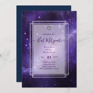 Galaxy Starry Night BAT MITZVAH Einladung