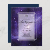 Galaxy Starry Night BAT MITZVAH Einladung (Vorne/Hinten)