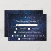 Galaxy Starry Night Celestis Moderne UAWG RSVP Karte (Vorne/Hinten)