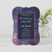 Galaxy Starry Night Outer Space Universe Stars Einladung (Stehend Vorderseite)