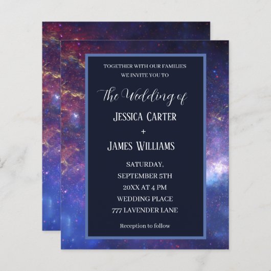 Galaxy Starry Night Outer Space Universe Wedding (Vorne/Hinten)