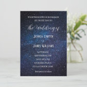 Galaxy Starry Night Outer Space Universe Wedding Einladung (Stehend Vorderseite)