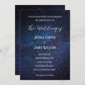 Galaxy Starry Night Outer Space Universe Wedding Einladung (Vorne/Hinten)