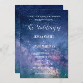 Galaxy Starry Night Outer Space Universe Wedding Einladung (Vorne/Hinten)