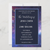 Galaxy Starry Night Outer Space Universe Wedding Einladung (Vorderseite)