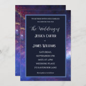 Galaxy Starry Night Outer Space Universe Wedding Einladung (Vorne/Hinten)