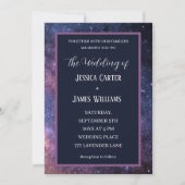 Galaxy Starry Night Outer Space Universe Wedding Einladung (Vorderseite)