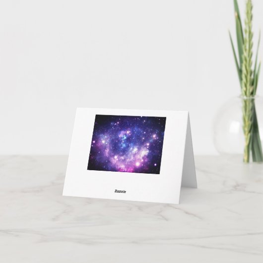 Galaxy Starry Night Space Wedding Dankeschön Karte (Rückseite)